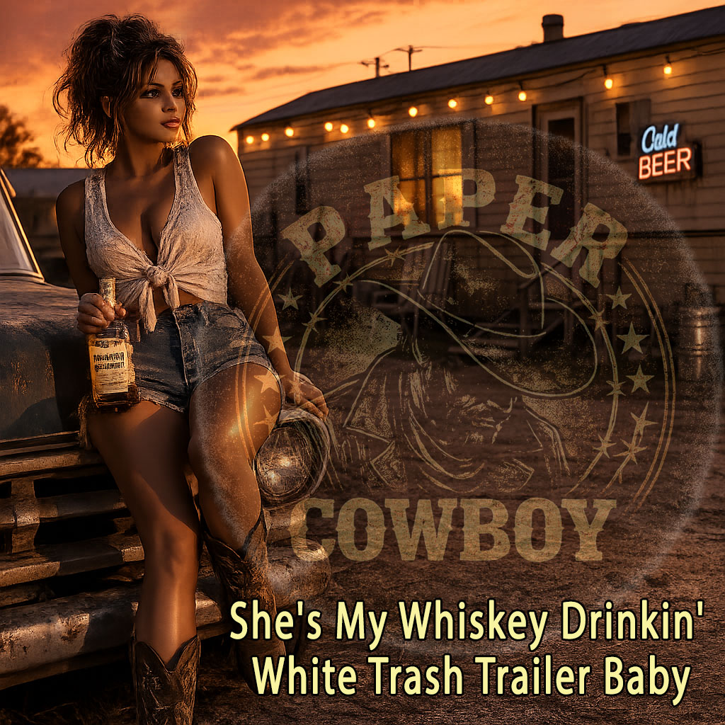 She's My Whiskey Drinkin' White Trash Trailer Baby (Paper Cowboy Version)